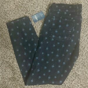 Lucky Brand Blue Patterned Straight Leg Jeans